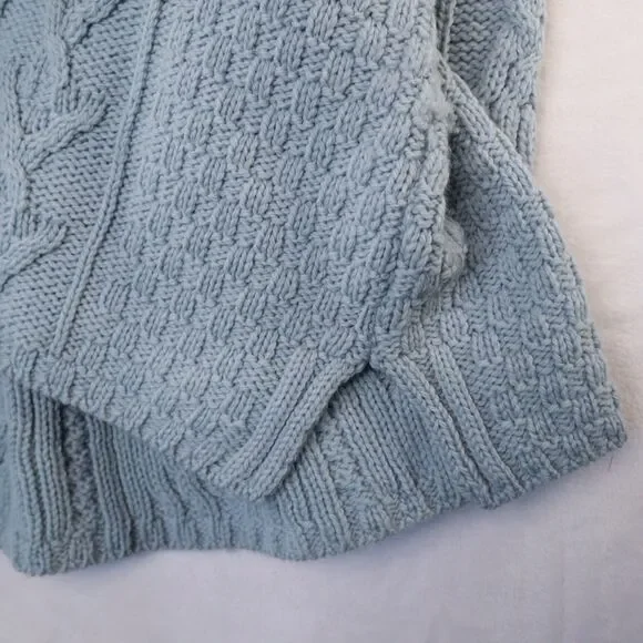 Aran Crafts Men's XXL Merino Wool Crew Neck Cable Knit Fisherman Sweater Ireland